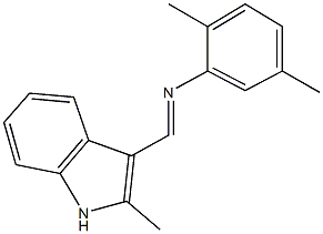 N-(2,5-dimethylphenyl)-N-[(2-methyl-1H-indol-3-yl)methylene]amine 结构式