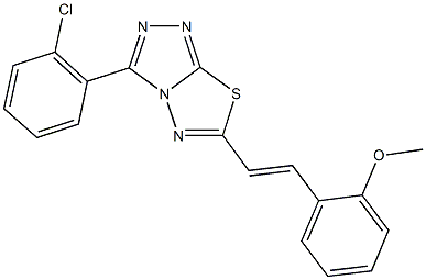 2-{2-[3-(2-chlorophenyl)[1,2,4]triazolo[3,4-b][1,3,4]thiadiazol-6-yl]vinyl}phenyl methyl ether 结构式