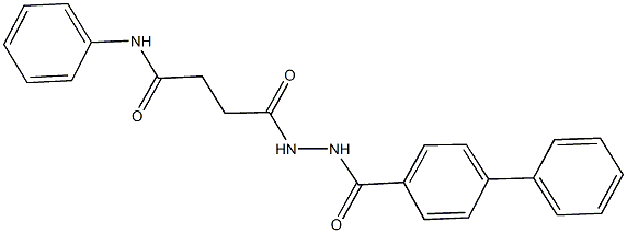 4-[2-([1,1'-biphenyl]-4-ylcarbonyl)hydrazino]-4-oxo-N-phenylbutanamide 结构式