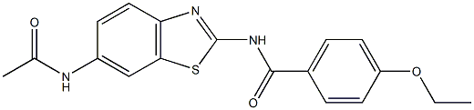 N-[6-(acetylamino)-1,3-benzothiazol-2-yl]-4-ethoxybenzamide 结构式