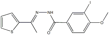 3-iodo-4-methoxy-N'-(1-thien-2-ylethylidene)benzohydrazide 结构式