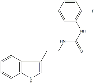 N-(2-fluorophenyl)-N'-[2-(1H-indol-3-yl)ethyl]thiourea 结构式