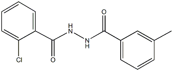 2-chloro-N'-[(3-methylphenyl)carbonyl]benzohydrazide 结构式