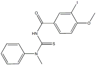 N'-(3-iodo-4-methoxybenzoyl)-N-methyl-N-phenylthiourea 结构式