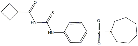 N-[4-(1-azepanylsulfonyl)phenyl]-N'-(cyclobutylcarbonyl)thiourea 结构式