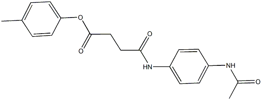 4-methylphenyl 4-[4-(acetylamino)anilino]-4-oxobutanoate 结构式
