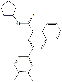 N-cyclopentyl-2-(3,4-dimethylphenyl)-4-quinolinecarboxamide 结构式