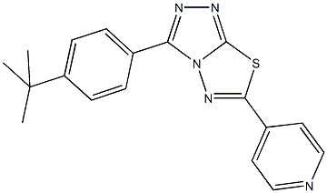 3-(4-tert-butylphenyl)-6-(4-pyridinyl)[1,2,4]triazolo[3,4-b][1,3,4]thiadiazole 结构式