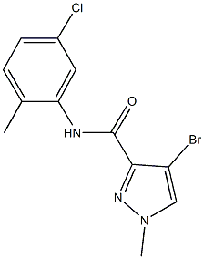 4-bromo-N-(5-chloro-2-methylphenyl)-1-methyl-1H-pyrazole-3-carboxamide 结构式