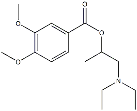 2-(diethylamino)-1-methylethyl 3,4-dimethoxybenzoate 结构式