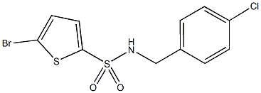 5-bromo-N-(4-chlorobenzyl)-2-thiophenesulfonamide 结构式