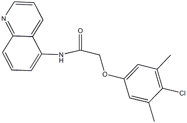 2-(4-chloro-3,5-dimethylphenoxy)-N-(5-quinolinyl)acetamide 结构式