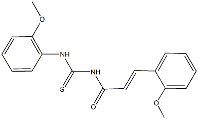 N-(2-methoxyphenyl)-N'-[3-(2-methoxyphenyl)acryloyl]thiourea 结构式