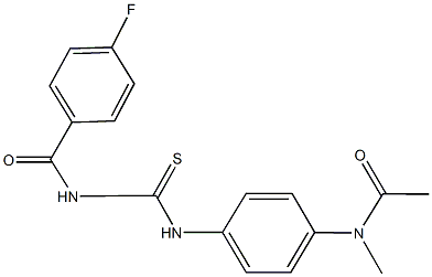 N-[4-({[(4-fluorobenzoyl)amino]carbothioyl}amino)phenyl]-N-methylacetamide 结构式