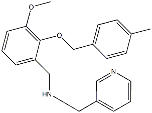 N-{3-methoxy-2-[(4-methylbenzyl)oxy]benzyl}-N-(3-pyridinylmethyl)amine 结构式
