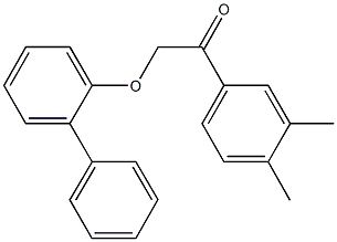 2-([1,1'-biphenyl]-2-yloxy)-1-(3,4-dimethylphenyl)ethanone 结构式