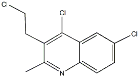 4,6-dichloro-3-(2-chloroethyl)-2-methylquinoline 结构式