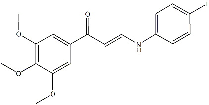 3-(4-iodoanilino)-1-(3,4,5-trimethoxyphenyl)-2-propen-1-one 结构式