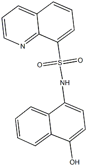 N-(4-hydroxy-1-naphthyl)-8-quinolinesulfonamide 结构式