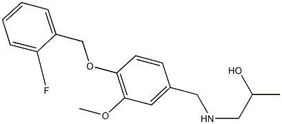 1-({4-[(2-fluorobenzyl)oxy]-3-methoxybenzyl}amino)-2-propanol 结构式