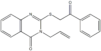 3-allyl-2-[(2-oxo-2-phenylethyl)sulfanyl]-4(3H)-quinazolinone 结构式
