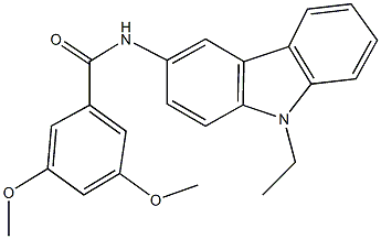 N-(9-ethyl-9H-carbazol-3-yl)-3,5-dimethoxybenzamide 结构式