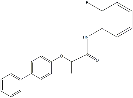 2-([1,1'-biphenyl]-4-yloxy)-N-(2-fluorophenyl)propanamide 结构式