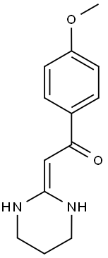 1-(4-methoxyphenyl)-2-tetrahydro-2(1H)-pyrimidinylideneethanone 结构式