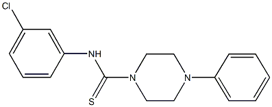 N-(3-chlorophenyl)-4-phenyl-1-piperazinecarbothioamide 结构式