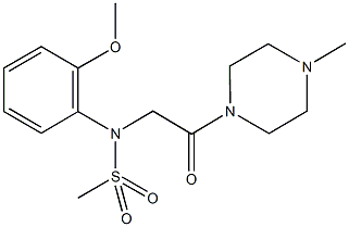 N-(2-methoxyphenyl)-N-[2-(4-methyl-1-piperazinyl)-2-oxoethyl]methanesulfonamide 结构式