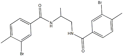 3-bromo-N-{2-[(3-bromo-4-methylbenzoyl)amino]-1-methylethyl}-4-methylbenzamide 结构式