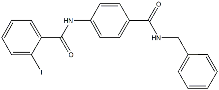 N-{4-[(benzylamino)carbonyl]phenyl}-2-iodobenzamide 结构式