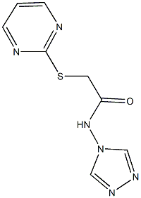 2-(2-pyrimidinylsulfanyl)-N-(4H-1,2,4-triazol-4-yl)acetamide 结构式