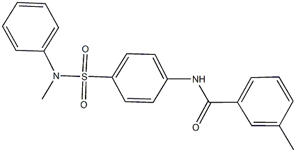 3-methyl-N-{4-[(methylanilino)sulfonyl]phenyl}benzamide 结构式