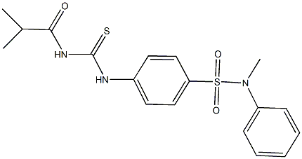 4-{[(isobutyrylamino)carbothioyl]amino}-N-methyl-N-phenylbenzenesulfonamide 结构式