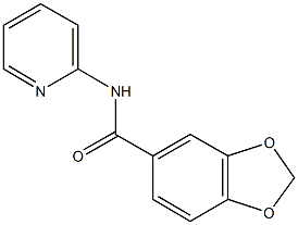 N-(2-pyridinyl)-1,3-benzodioxole-5-carboxamide 结构式