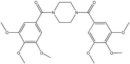 1,4-bis(3,4,5-trimethoxybenzoyl)piperazine 结构式