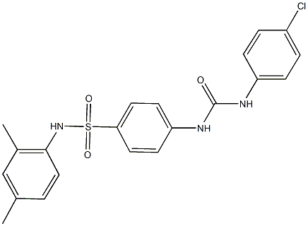4-{[(4-chloroanilino)carbonyl]amino}-N-(2,4-dimethylphenyl)benzenesulfonamide 结构式