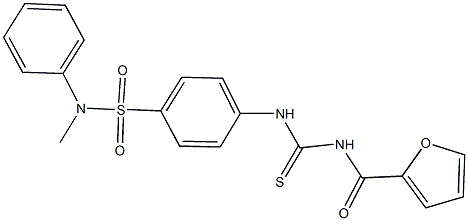 4-{[(2-furoylamino)carbothioyl]amino}-N-methyl-N-phenylbenzenesulfonamide 结构式