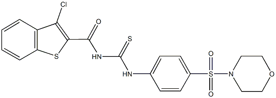 N-[(3-chloro-1-benzothien-2-yl)carbonyl]-N'-[4-(4-morpholinylsulfonyl)phenyl]thiourea 结构式