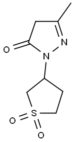 2-(1,1-dioxidotetrahydro-3-thienyl)-5-methyl-2,4-dihydro-3H-pyrazol-3-one 结构式