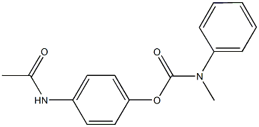 4-(acetylamino)phenyl methyl(phenyl)carbamate 结构式