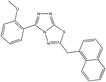 methyl 2-[6-(1-naphthylmethyl)[1,2,4]triazolo[3,4-b][1,3,4]thiadiazol-3-yl]phenyl ether 结构式