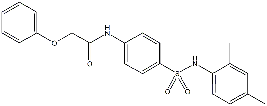 N-{4-[(2,4-dimethylanilino)sulfonyl]phenyl}-2-phenoxyacetamide 结构式