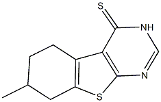 7-methyl-5,6,7,8-tetrahydro[1]benzothieno[2,3-d]pyrimidine-4(3H)-thione 结构式