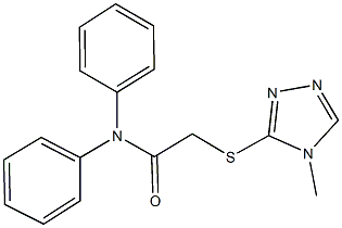 2-[(4-methyl-4H-1,2,4-triazol-3-yl)sulfanyl]-N,N-diphenylacetamide 结构式