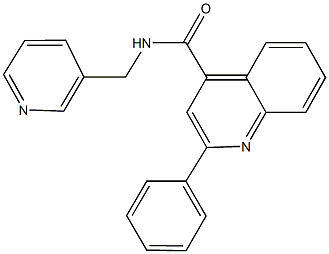 2-phenyl-N-(3-pyridinylmethyl)-4-quinolinecarboxamide 结构式