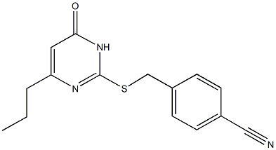 4-{[(6-oxo-4-propyl-1,6-dihydro-2-pyrimidinyl)sulfanyl]methyl}benzonitrile 结构式