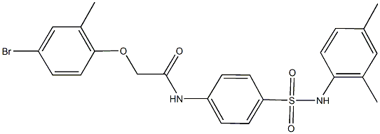 2-(4-bromo-2-methylphenoxy)-N-{4-[(2,4-dimethylanilino)sulfonyl]phenyl}acetamide 结构式