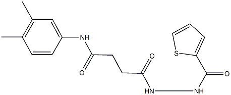 N-(3,4-dimethylphenyl)-4-oxo-4-[2-(thien-2-ylcarbonyl)hydrazino]butanamide 结构式